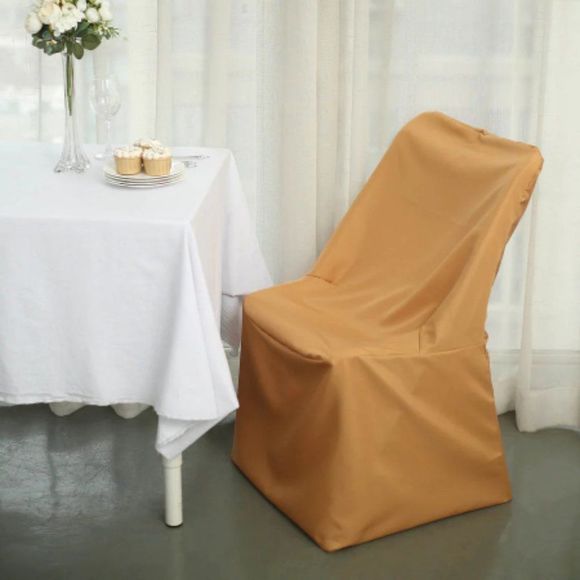 Gold Lifetime Polyester Reusable Folding and Durable 500 Chair Cover